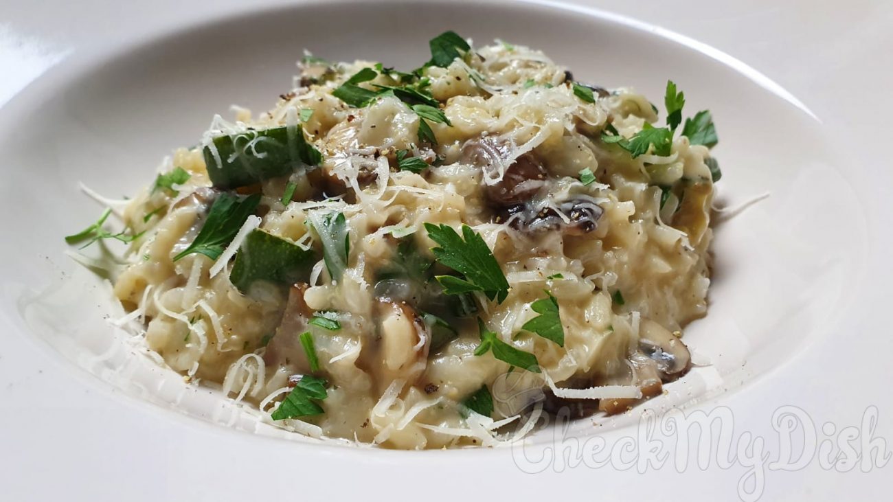 Romige risotto met champignons